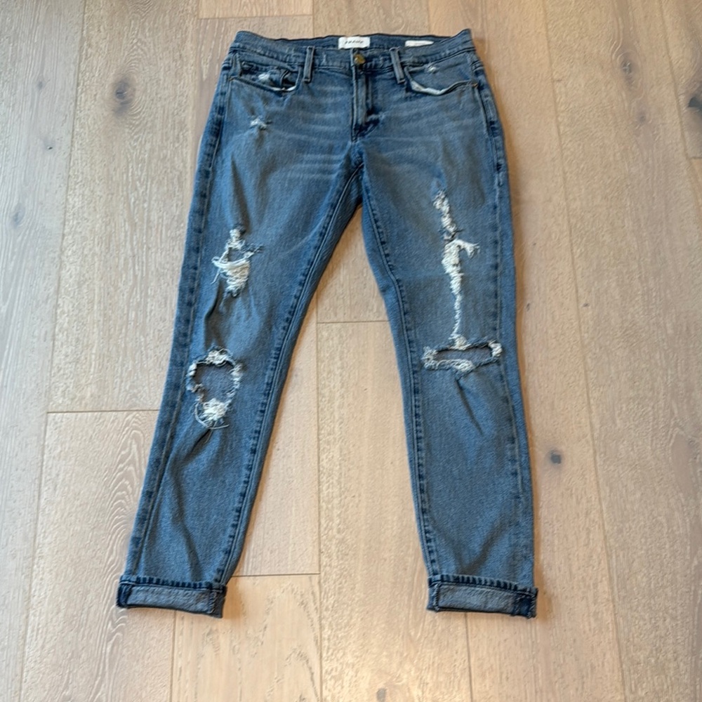 Frame Denim Blue Le Garçon Jeans